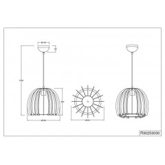 Люстра-підвіс Trio Wood R30253030