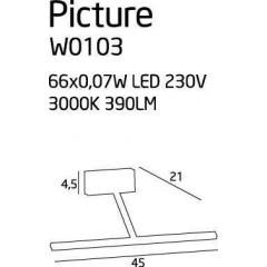 Підсвітка для картин і дзеркал Maxlight W0103 Picture