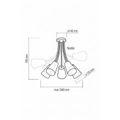 Люстра TK lighting 2104 Wire Black