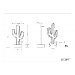 Декоративна настільна лампа Trio Cactus R55220101