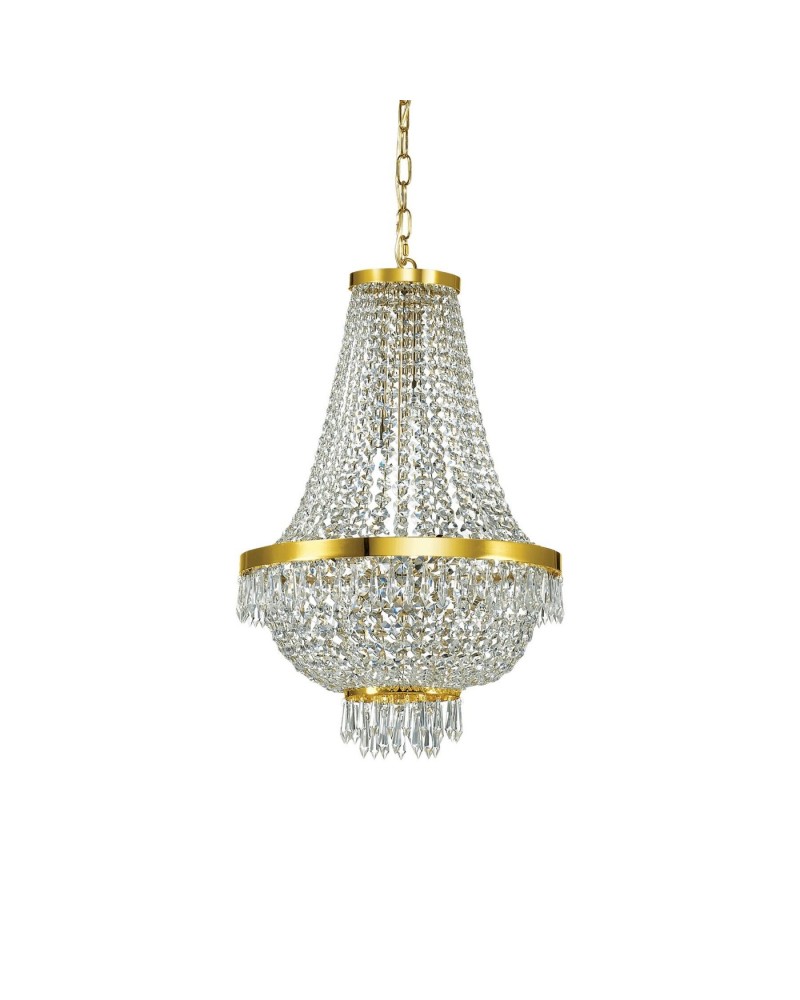 Кришталева люстра Ideal lux Caesar SP9 Oro (114736)