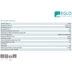 Бра спрямованого світла Eglo 94171 Modino